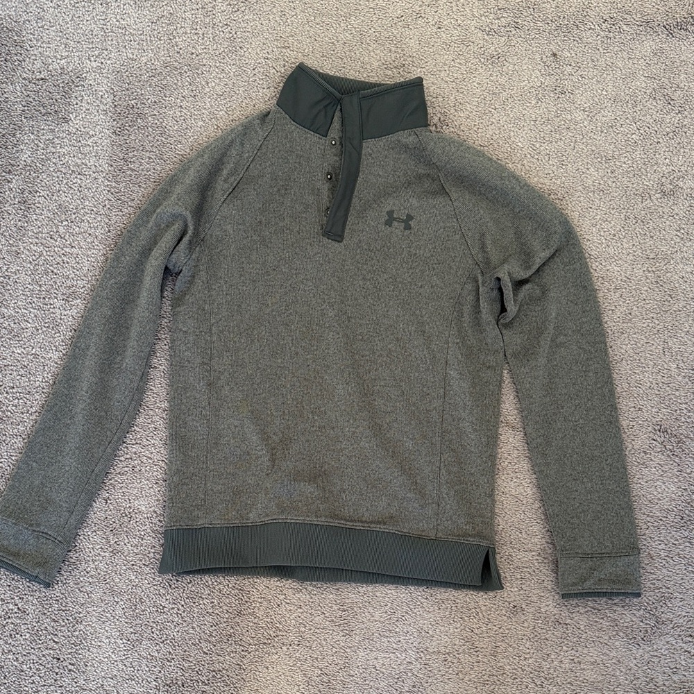 Under Armour Charcoal Gray Quarter-Snap Pullover